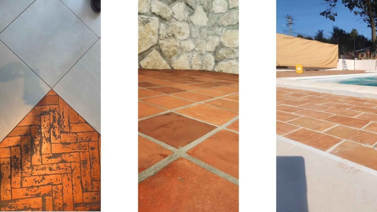 Connections and Transitions in Handcrafted Terracotta Tiles – When Details Decide Architecture Transitions between handcrafted terracotta tiles and stone, concrete, and ceramic.