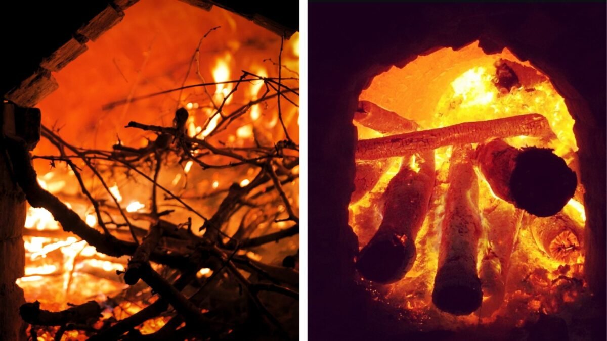 Handgefertigte Terracotta Fliesen im Holzofen gebrannt bei 1000 Grad